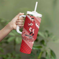 Australia-Tonga Rugby Pacific Custom Tumbler With Handle The Kangaroos and Mate Ma'a Tonga