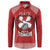 Tonga Rugby XIII Custom Button Sweatshirt Mate Ma'a Tonga with Ngatu Pattern