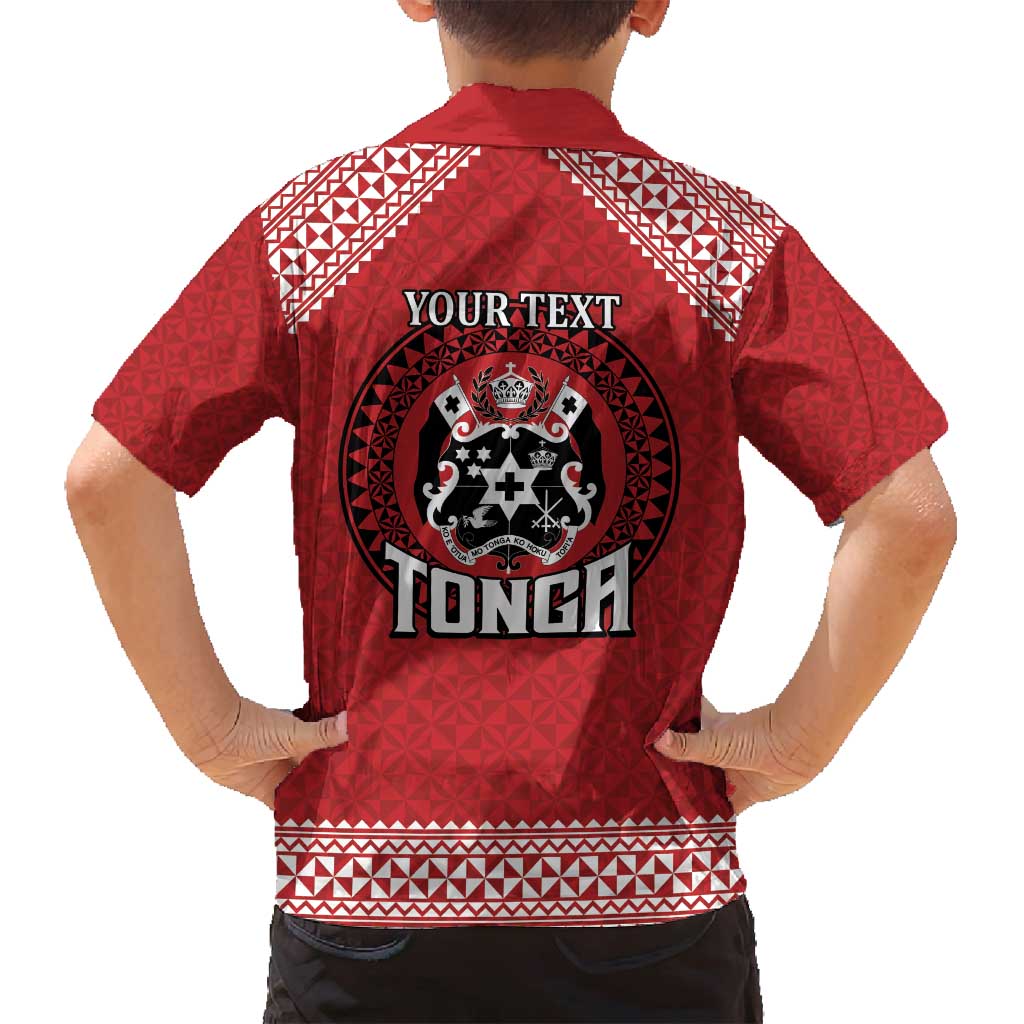 Tonga Rugby XIII Custom Family Matching Summer Maxi Dress and Hawaiian Shirt Mate Ma'a Tonga with Ngatu Pattern LT9 - Polynesian Pride