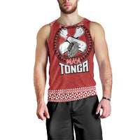 Tonga Rugby XIII Custom Men Tank Top Mate Ma'a Tonga with Ngatu Pattern