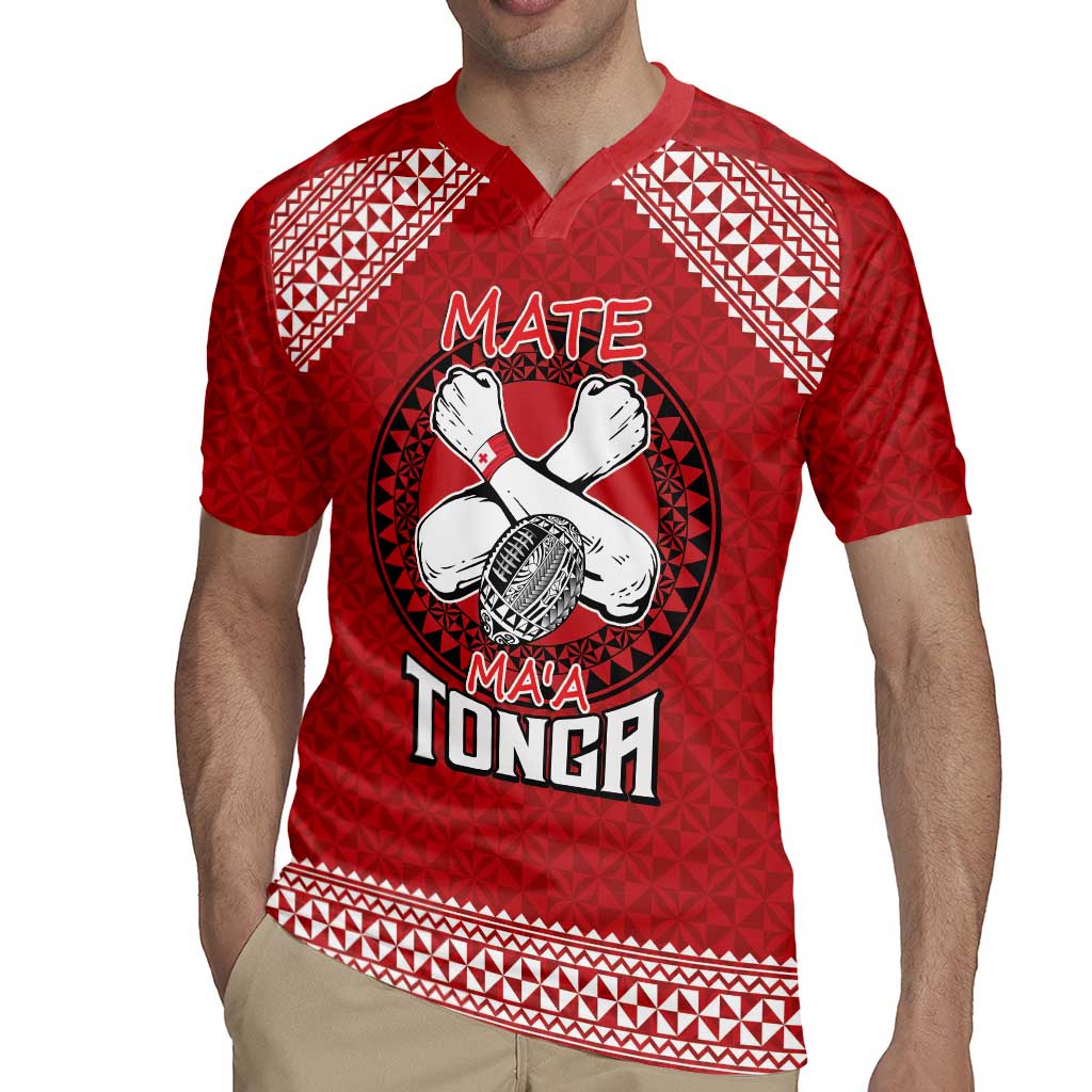Tonga Rugby XIII Custom Rugby Jersey Mate Ma'a Tonga with Ngatu Pattern