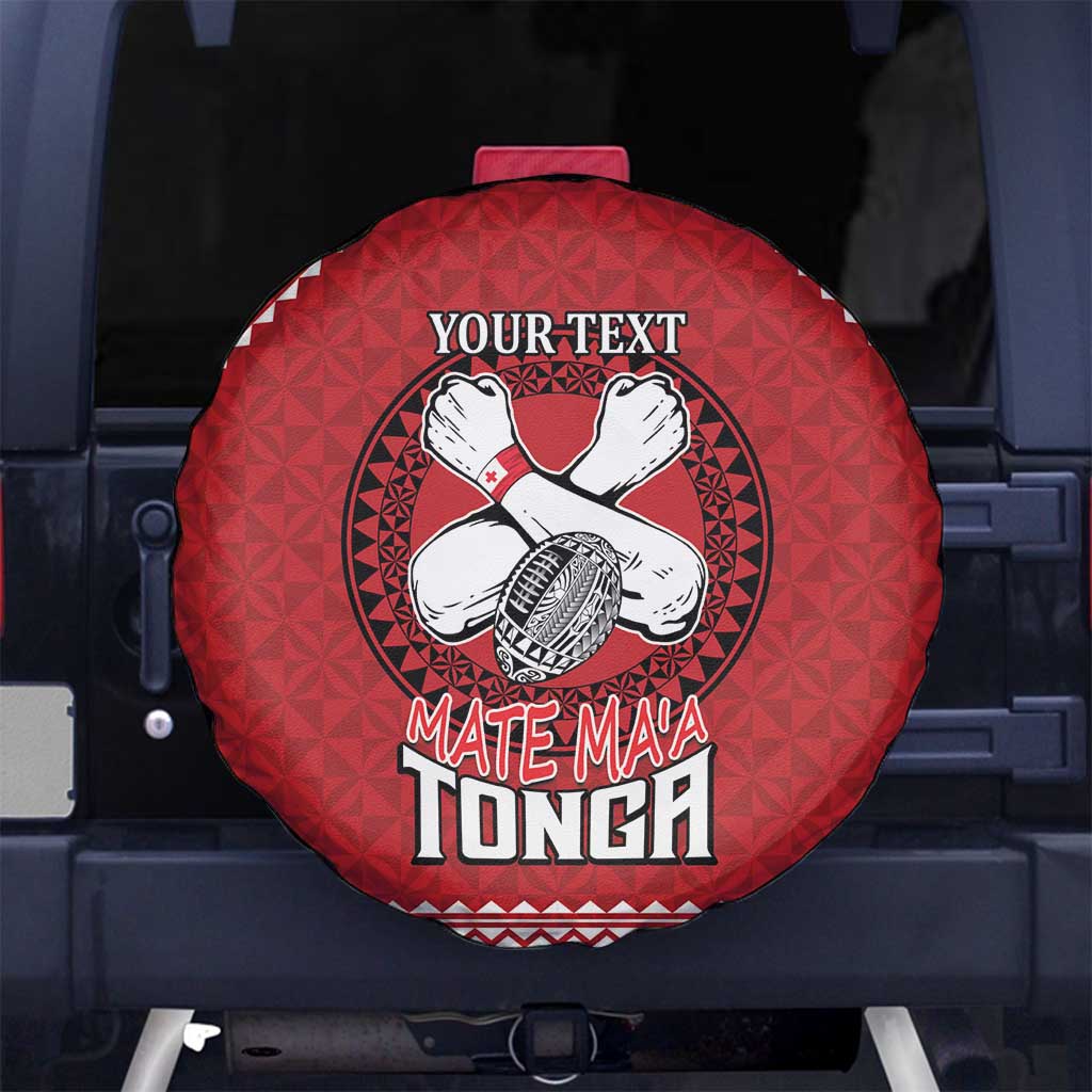Tonga Rugby XIII Custom Spare Tire Cover Mate Ma'a Tonga with Ngatu Pattern