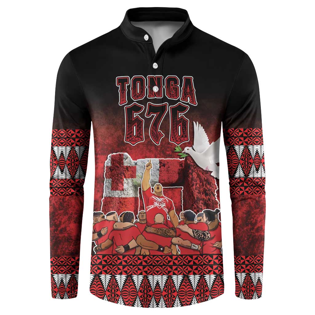 Custom Tonga 676 Haʻamonga ʻa Maui Button Sweatshirt Tongan Sipi Tau Unique Dance