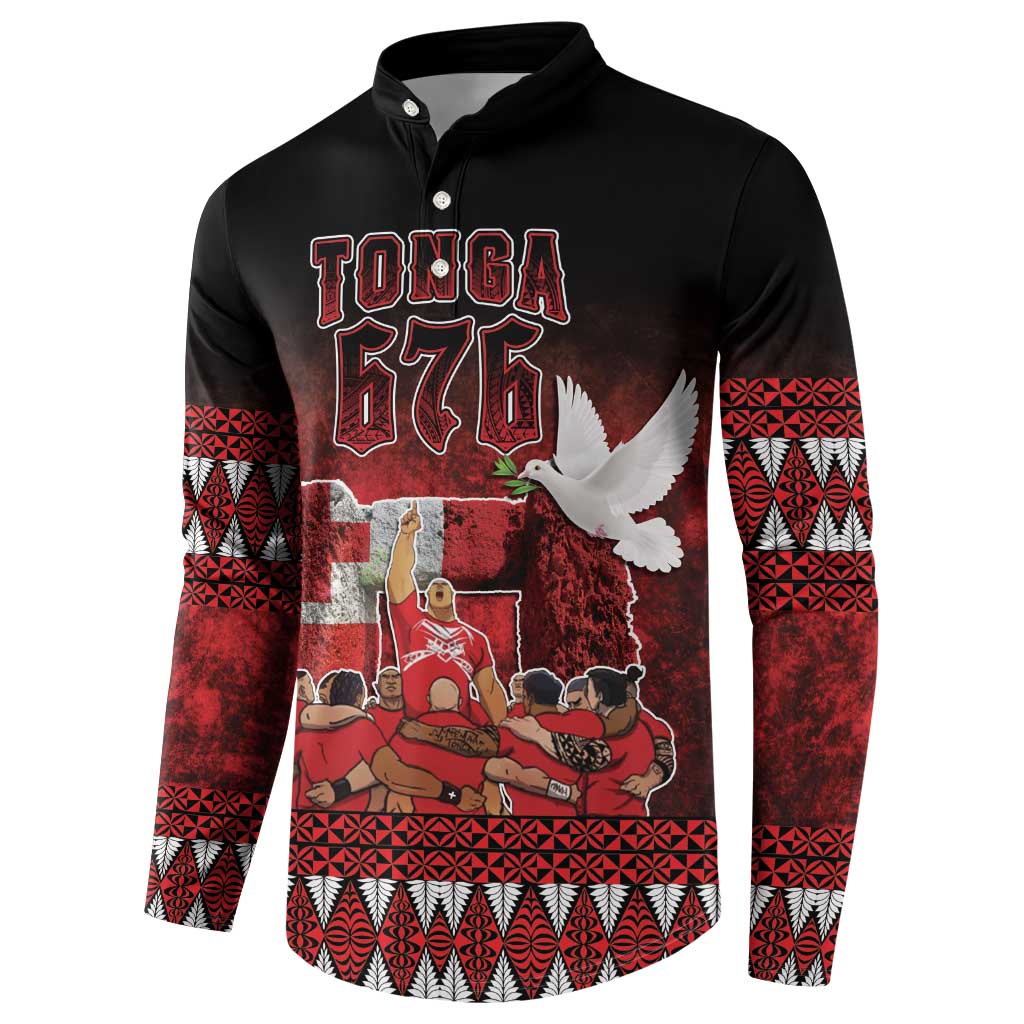 Custom Tonga 676 Haʻamonga ʻa Maui Button Sweatshirt Tongan Sipi Tau Unique Dance