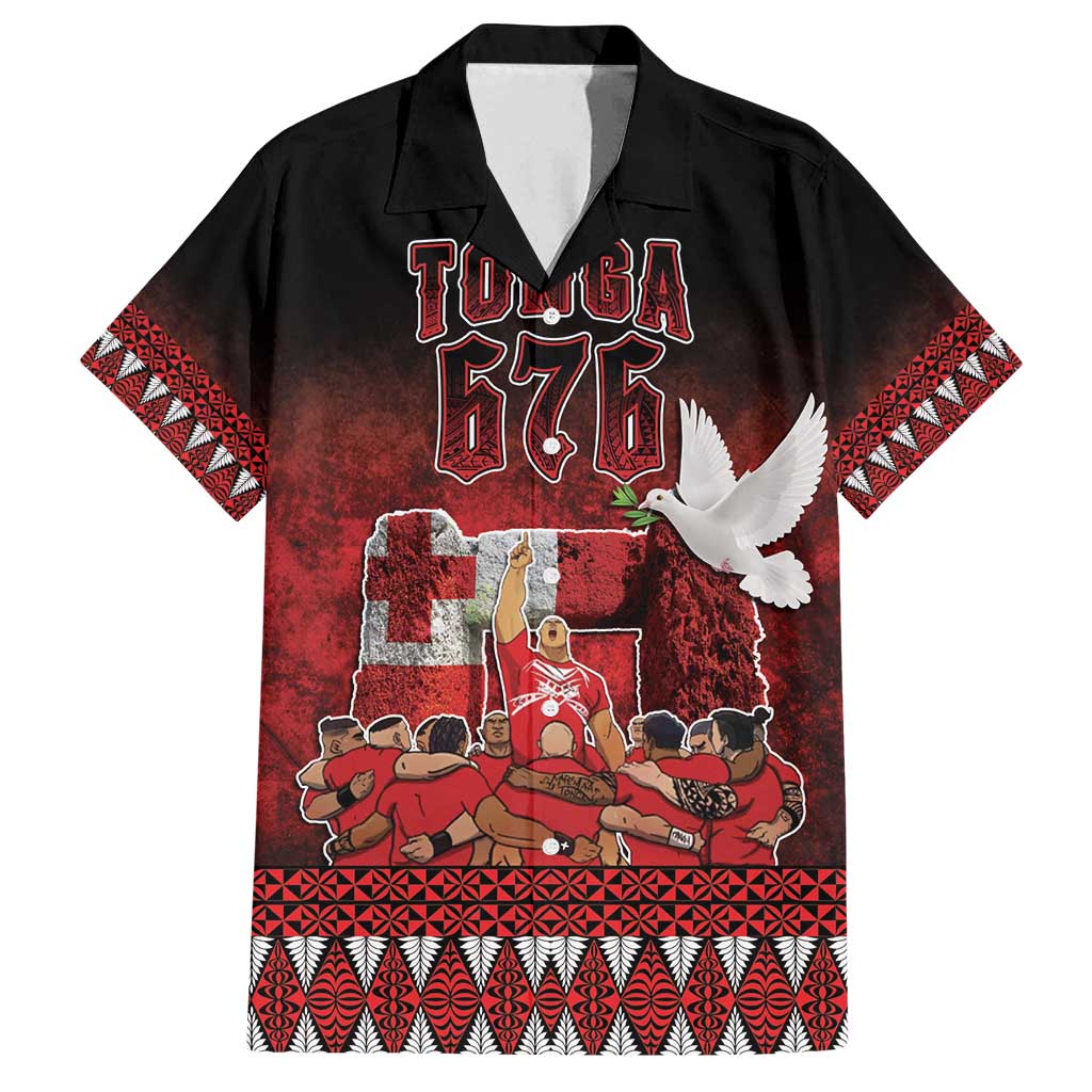 Custom Tonga 676 Haʻamonga ʻa Maui Family Matching Long Sleeve Bodycon Dress and Hawaiian Shirt Tongan Sipi Tau Unique Dance