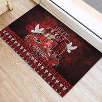 Custom Tonga 676 Haʻamonga ʻa Maui Rubber Doormat Tongan Sipi Tau Unique Dance