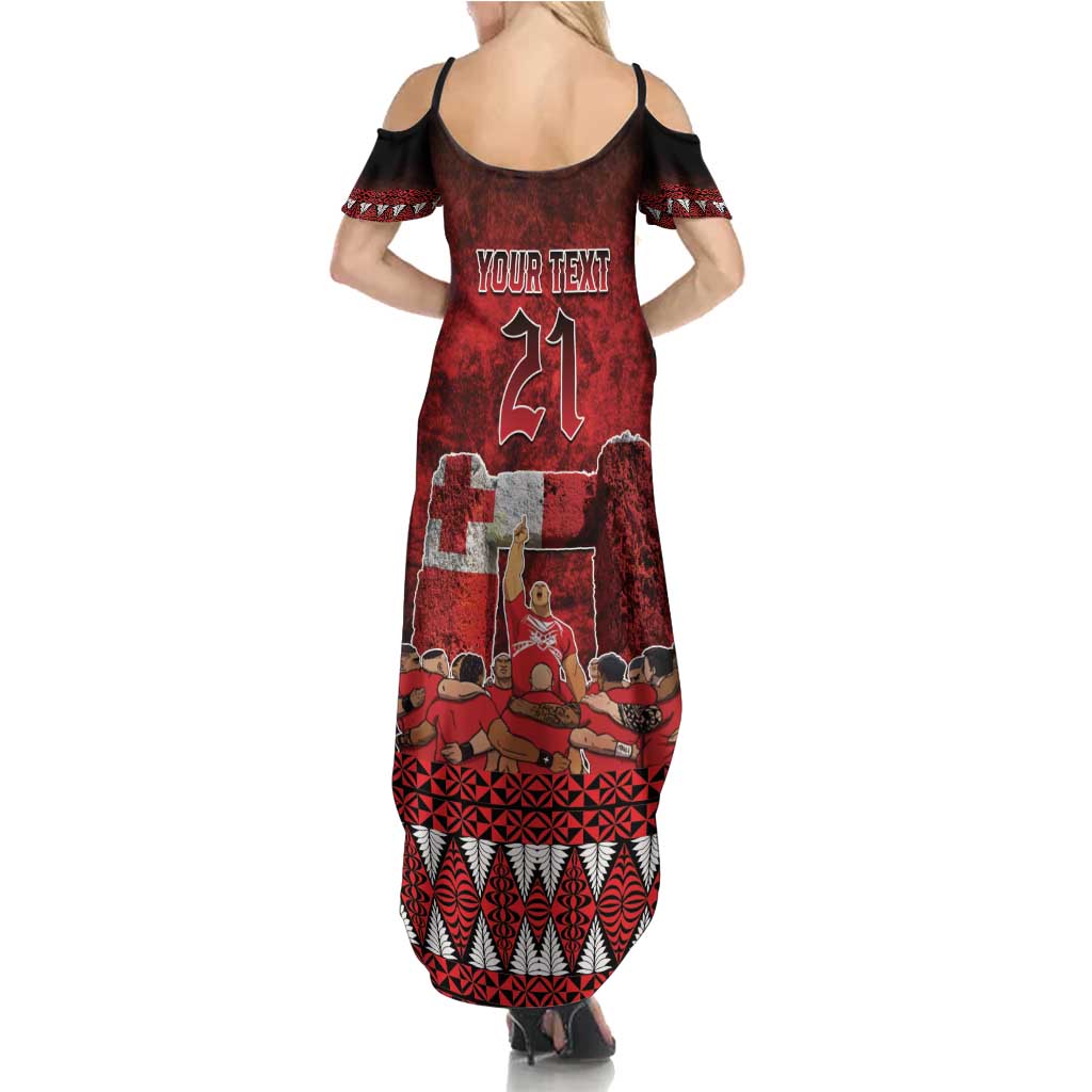 Custom Tonga 676 Haʻamonga ʻa Maui Summer Maxi Dress Tongan Sipi Tau Unique Dance