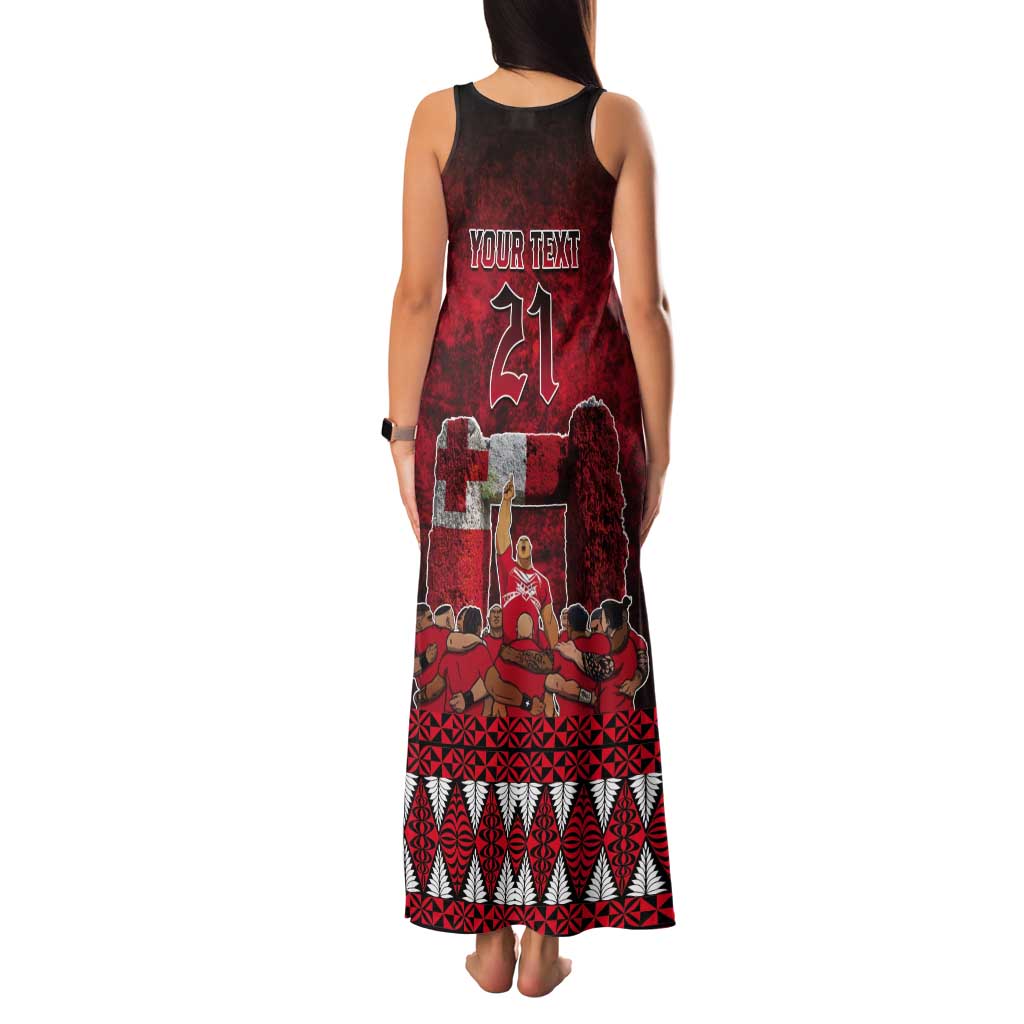 Custom Tonga 676 Haʻamonga ʻa Maui Tank Maxi Dress Tongan Sipi Tau Unique Dance
