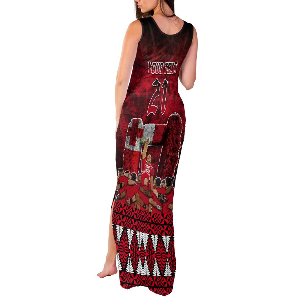 Custom Tonga 676 Haʻamonga ʻa Maui Tank Maxi Dress Tongan Sipi Tau Unique Dance