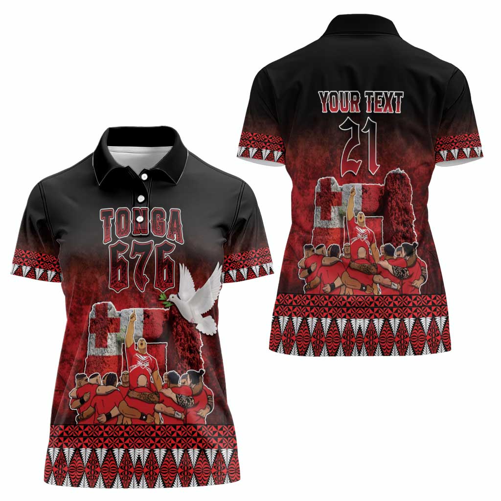 Custom Tonga 676 Haamonga a Maui Women Polo Shirt Tongan Sipi Tau Unique Dance LT9 - Polynesian Pride