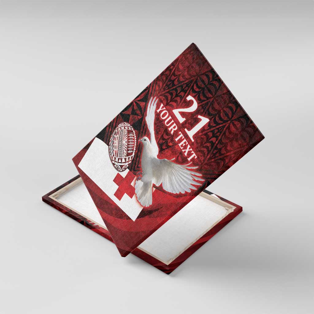 Custom Tonga XIII Rugby Tribal Tattoo Canvas Wall Art Mate Ma'a Tonga Kupesi Ngatu Grunge Style