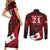 Custom Tonga XIII Rugby Tribal Tattoo Couples Matching Short Sleeve Bodycon Dress and Long Sleeve Button Shirt Mate Ma'a Tonga Kupesi Ngatu Grunge Style