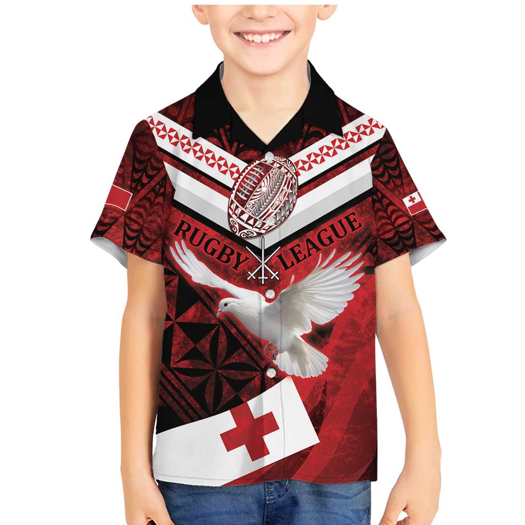 Custom Tonga XIII Rugby Tribal Tattoo Family Matching Mermaid Dress and Hawaiian Shirt Mate Ma'a Tonga Kupesi Ngatu Grunge Style