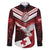 Custom Tonga XIII Rugby Tribal Tattoo Family Matching Off Shoulder Short Dress and Hawaiian Shirt Mate Ma'a Tonga Kupesi Ngatu Grunge Style