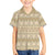 Pasifika Sataoa Pattern Simple Motif Kid Hawaiian Shirt Beige Tan LT9 Kid Beige Tan - Polynesian Pride