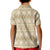 Pasifika Sataoa Pattern Simple Motif Kid Polo Shirt Beige Tan LT9 - Polynesian Pride