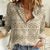 Pasifika Sataoa Pattern Simple Motif Women Casual Shirt Beige Tan LT9 Female Beige Tan - Polynesian Pride