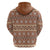 Pasifika Sataoa Pattern Simple Motif Hoodie Brown Beige Tan LT9 - Polynesian Pride
