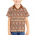 Pasifika Sataoa Pattern Simple Motif Kid Hawaiian Shirt Brown Beige Tan LT9 Kid Brown - Polynesian Pride