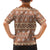 Pasifika Sataoa Pattern Simple Motif Kid Hawaiian Shirt Brown Beige Tan LT9 - Polynesian Pride