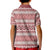 Pasifika Sataoa Pattern Simple Motif Kid Polo Shirt Cherry LT9 - Polynesian Pride