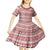 Pasifika Sataoa Pattern Simple Motif Kid Short Sleeve Dress Cherry LT9 - Polynesian Pride
