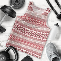 Pasifika Sataoa Pattern Simple Motif Men Tank Top Cherry LT9 - Polynesian Pride