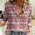 Pasifika Sataoa Pattern Simple Motif Women Casual Shirt Cherry LT9 Female Cherry - Polynesian Pride