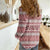 Pasifika Sataoa Pattern Simple Motif Women Casual Shirt Cherry LT9 - Polynesian Pride