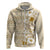 Pasifika Sataoa Pattern Plumeria Vintage Hoodie Beige Tan LT9 Zip Hoodie Beige Tan - Polynesian Pride