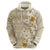 Pasifika Sataoa Pattern Plumeria Vintage Hoodie Beige Tan LT9 - Polynesian Pride