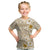 Pasifika Sataoa Pattern Plumeria Vintage Kid T Shirt Beige Tan LT9 Beige Tan - Polynesian Pride