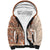 Pasifika Sataoa Pattern Plumeria Vintage Sherpa Hoodie Brown Beige Tan LT9 Unisex Brown - Polynesian Pride