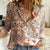 Pasifika Sataoa Pattern Plumeria Vintage Women Casual Shirt Brown Beige Tan LT9 Female Brown - Polynesian Pride