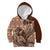 Vintage Hammerhead Shark Valentine Day Kid Hoodie Pasifika Sataoa Pattern - Brown Beige Tan LT9 Hoodie Brown - Polynesian Pride