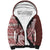 Vintage Hammerhead Shark Valentine Day Sherpa Hoodie Pasifika Sataoa Pattern - Cherry LT9 Unisex Cherry - Polynesian Pride