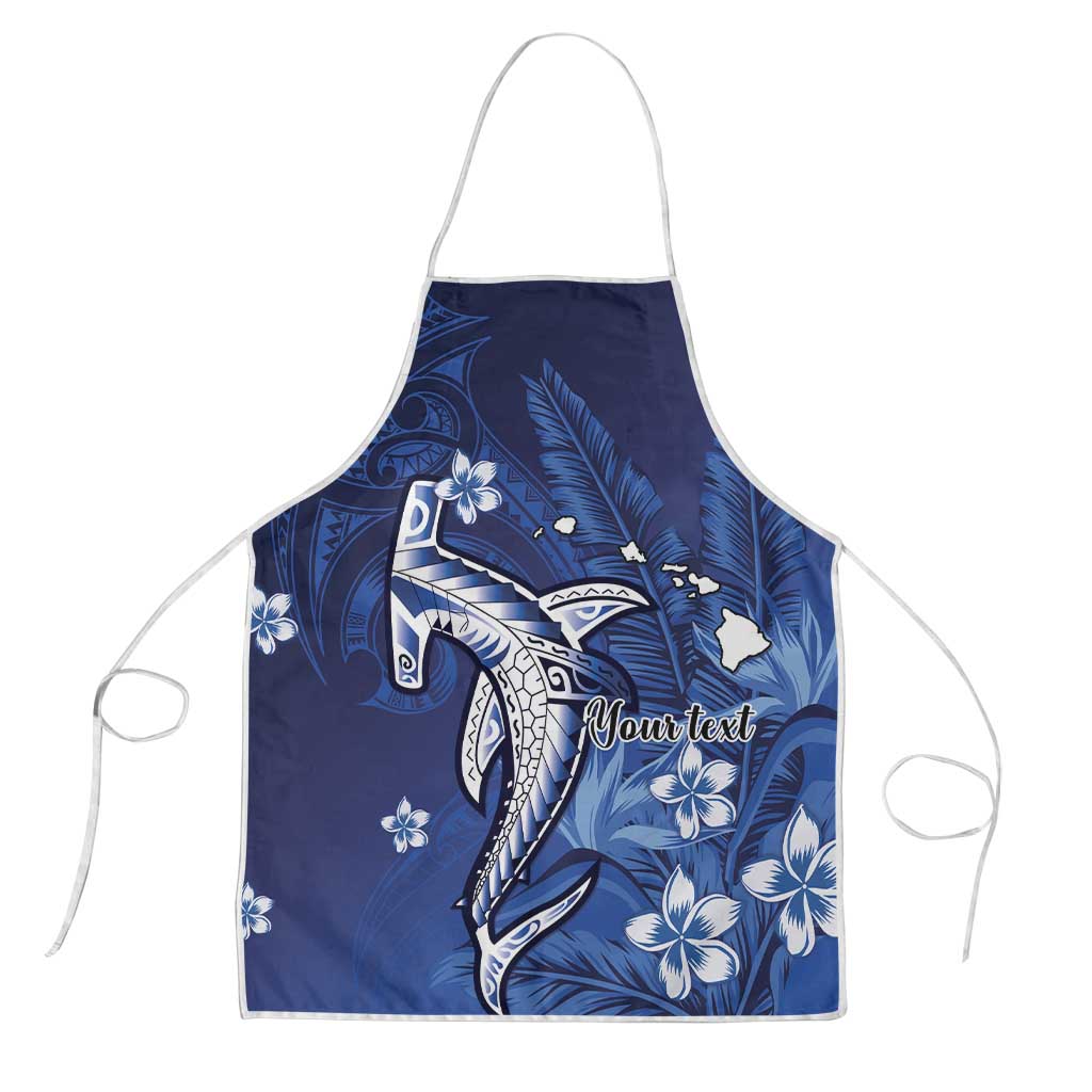 Personalized Hawaiian Maori Hammerhead Shark Apron Polu Plumeria - Polynesian Pride