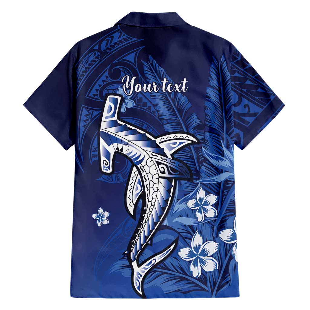 Personalized Hawaiian Maori Hammerhead Shark Family Matching Off Shoulder Short Dress and Hawaiian Shirt Polu Plumeria - Polynesian Pride