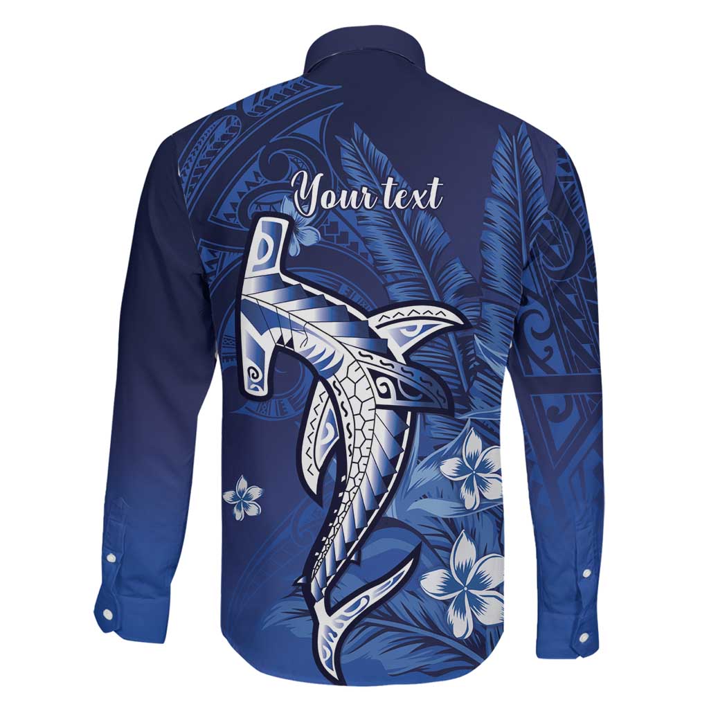 Personalized Hawaiian Maori Hammerhead Shark Family Matching Puletasi and Hawaiian Shirt Polu Plumeria