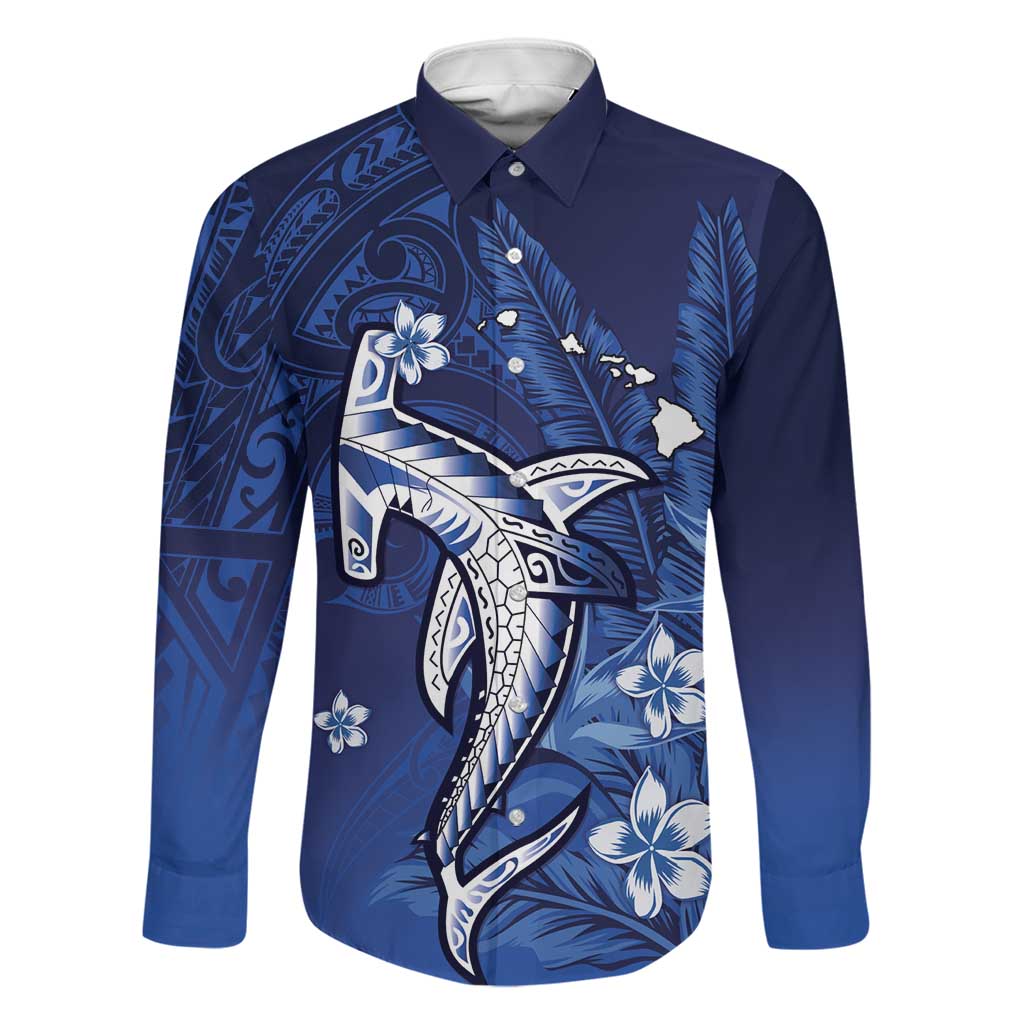 Personalized Hawaiian Maori Hammerhead Shark Family Matching Tank Maxi Dress and Hawaiian Shirt Polu Plumeria - Polynesian Pride