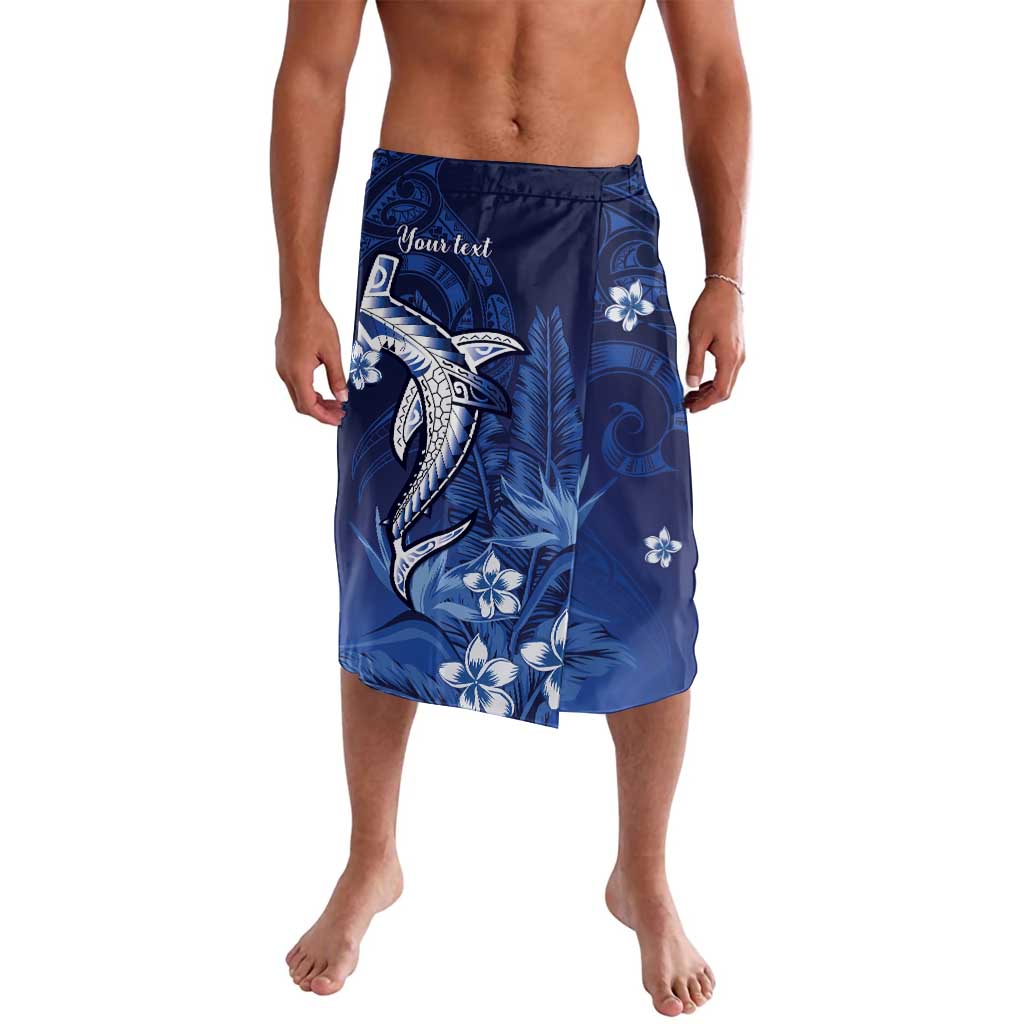 Personalized Hawaiian Maori Hammerhead Shark Lavalava Polu Plumeria - Polynesian Pride