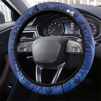 Hawaiian Maori Hammerhead Shark Steering Wheel Cover Polu Plumeria - Polynesian Pride