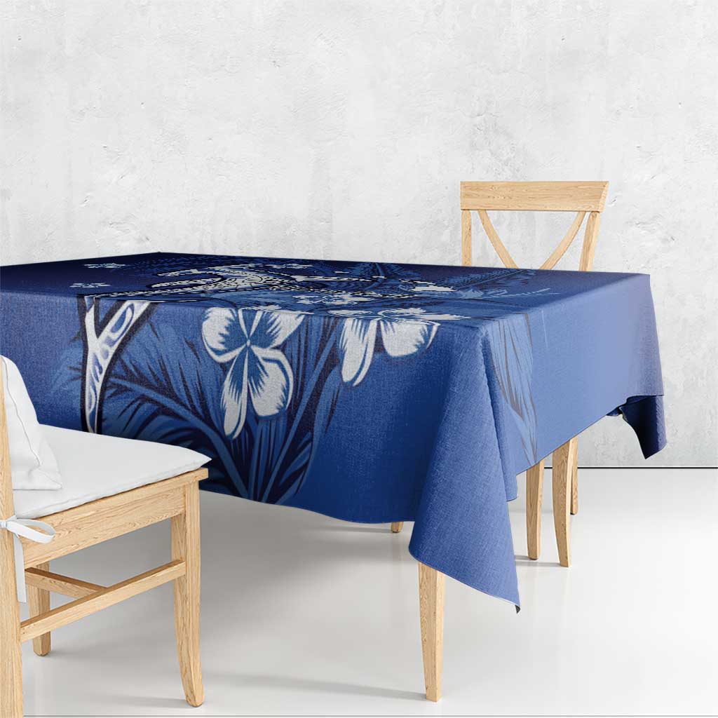 Personalized Hawaiian Maori Hammerhead Shark Tablecloth Polu Plumeria LT9 - Polynesian Pride