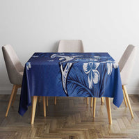 Personalized Hawaiian Maori Hammerhead Shark Tablecloth Polu Plumeria LT9 - Polynesian Pride