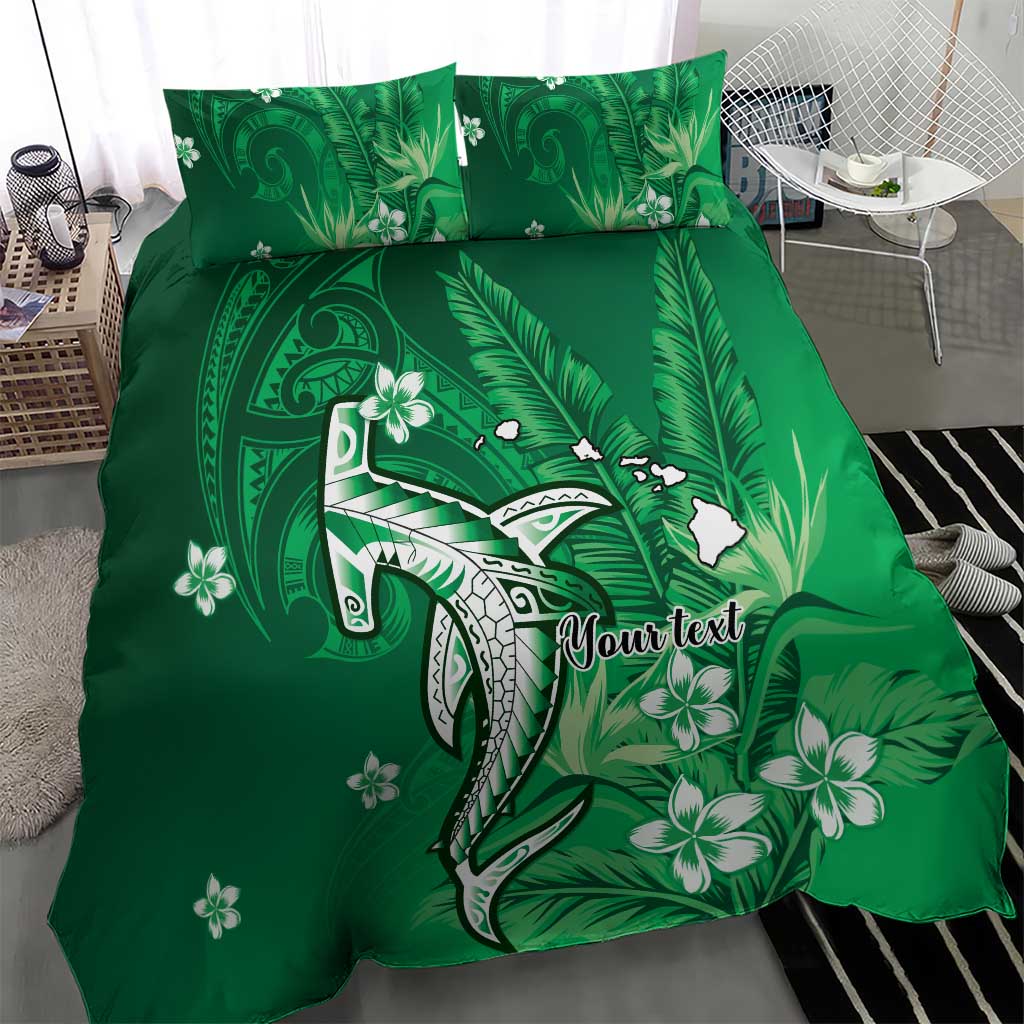 Personalized Hawaiian Maori Hammerhead Shark Bedding Set Omaomao Plumeria LT9 - Polynesian Pride