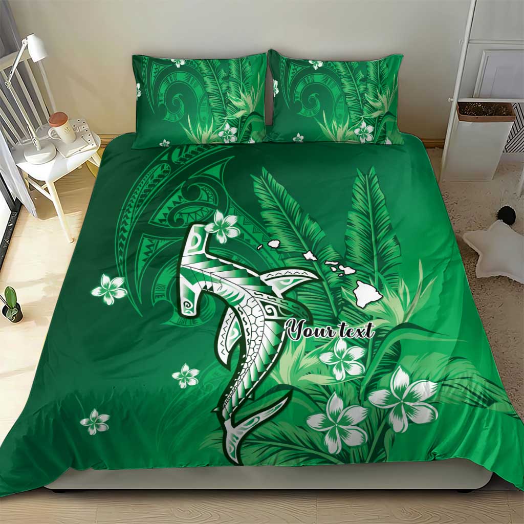 Personalized Hawaiian Maori Hammerhead Shark Bedding Set Omaomao Plumeria LT9 - Polynesian Pride