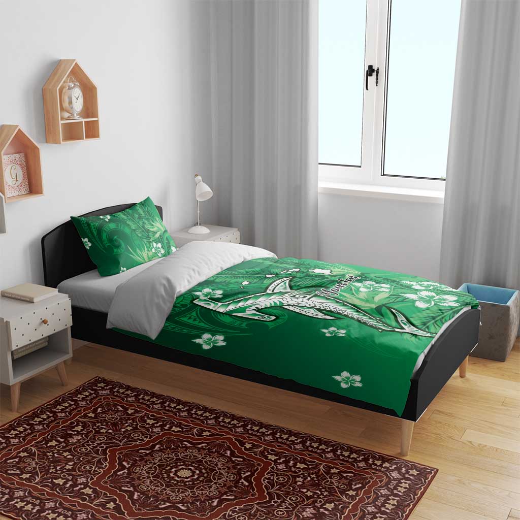 Personalized Hawaiian Maori Hammerhead Shark Bedding Set Omaomao Plumeria LT9 - Polynesian Pride