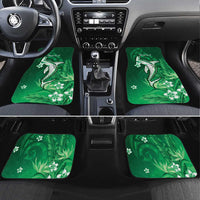 Personalized Hawaiian Maori Hammerhead Shark Car Mats Omaomao Plumeria - Polynesian Pride