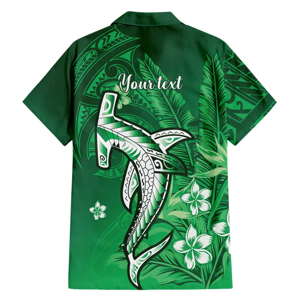 Personalized Hawaiian Maori Hammerhead Shark Family Matching Off Shoulder Short Dress and Hawaiian Shirt Omaomao Plumeria
