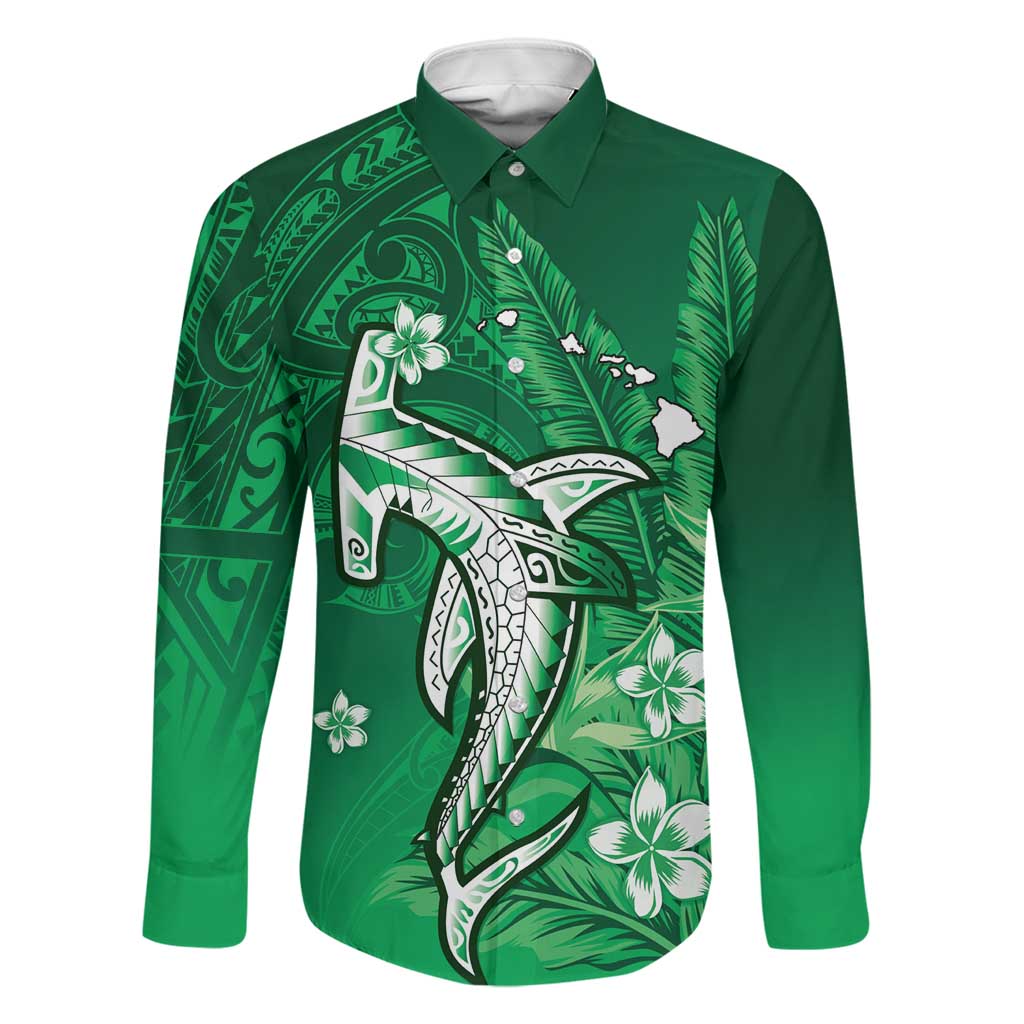 Personalized Hawaiian Maori Hammerhead Shark Family Matching Off Shoulder Short Dress and Hawaiian Shirt Omaomao Plumeria